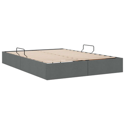 Letto ottomano Grigio scuro 140 x 190 cm Tessuto | homemem39