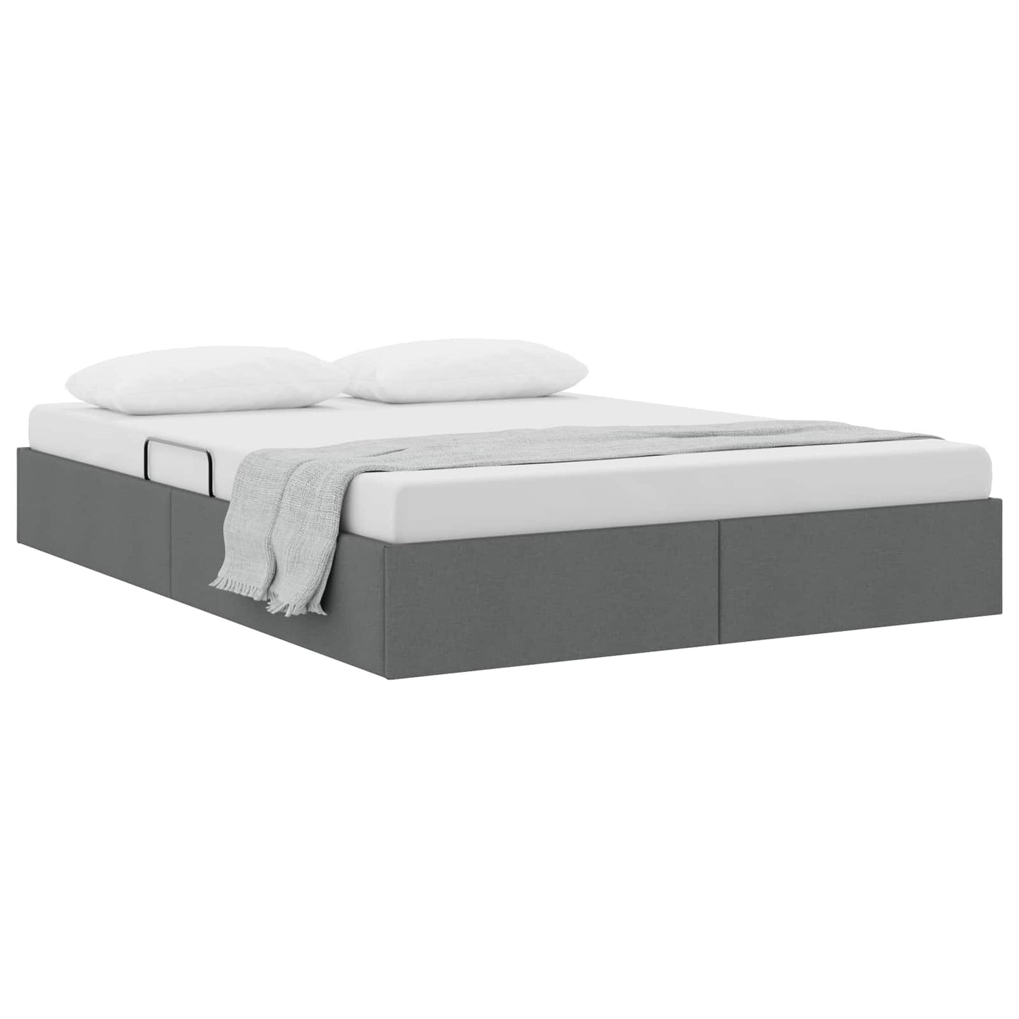 Letto ottomano Grigio scuro 140 x 190 cm Tessuto | homemem39