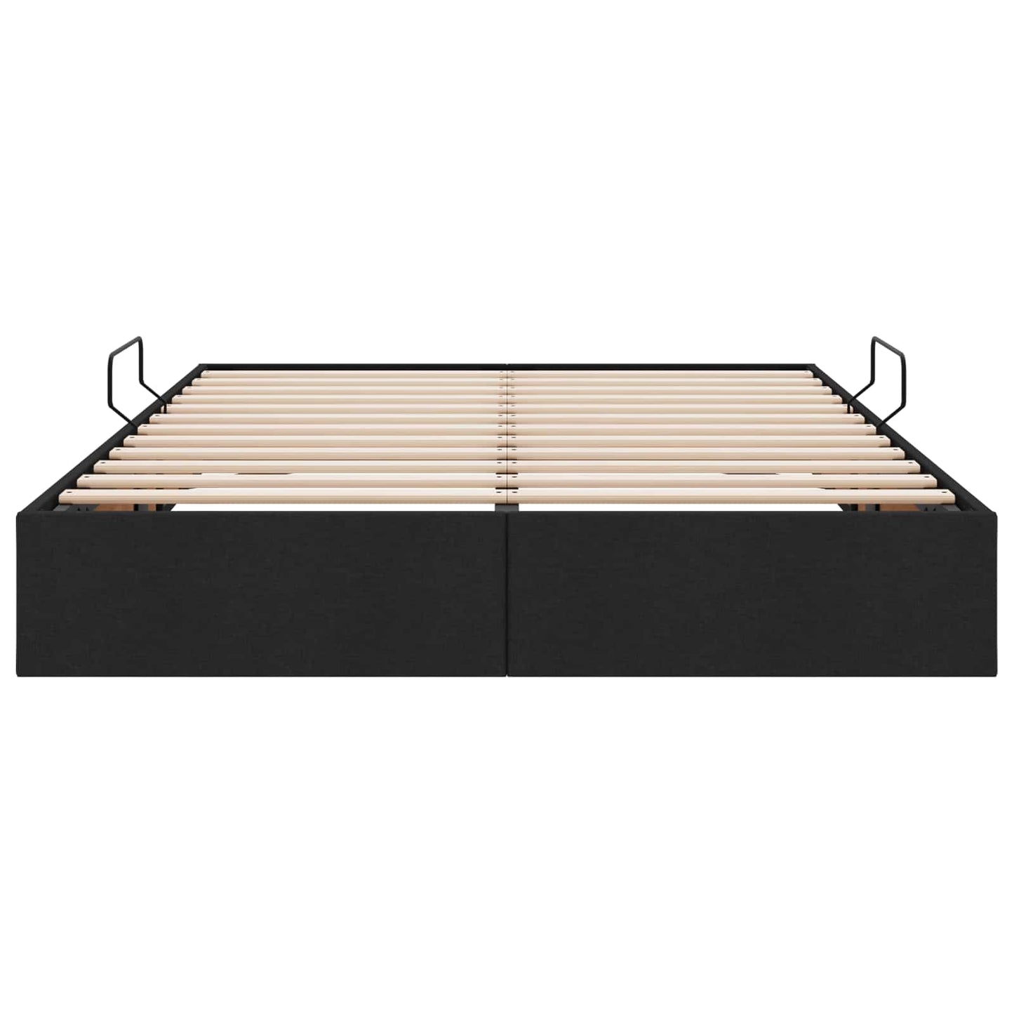 Letto ottomano con archiviazione Nero 140 x 190 cm Tessuto | homemem39