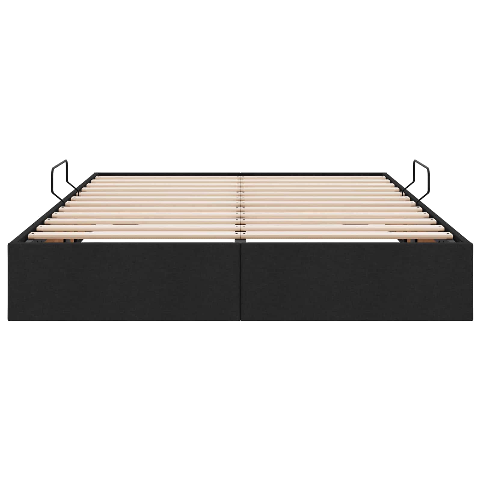 Letto ottomano con archiviazione Nero 140 x 190 cm Tessuto | homemem39
