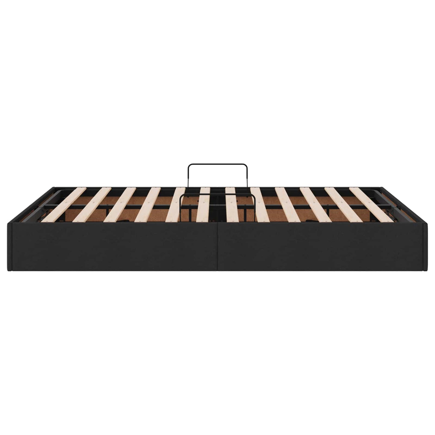 Letto ottomano con archiviazione Nero 140 x 190 cm Tessuto | homemem39