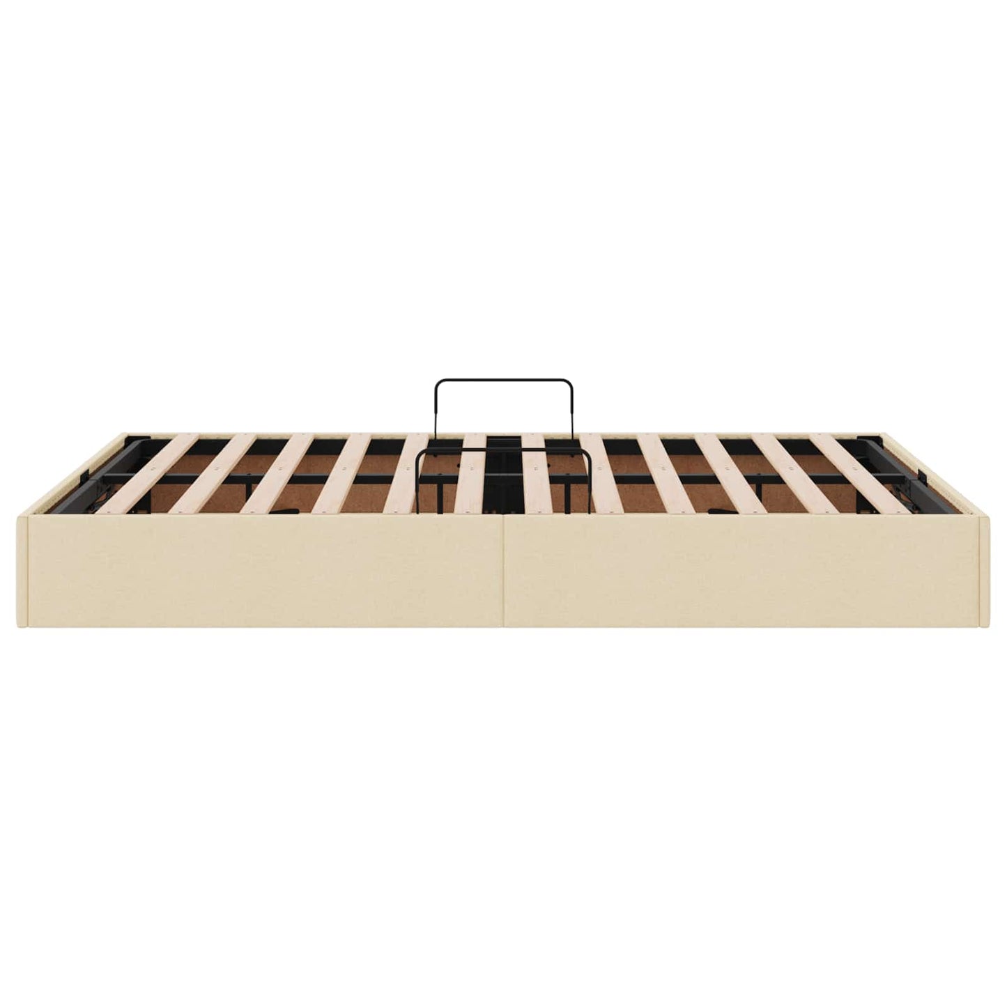 Letto ottomano con archiviazione Crema 140 x 190 cm Tessuto | homemem39