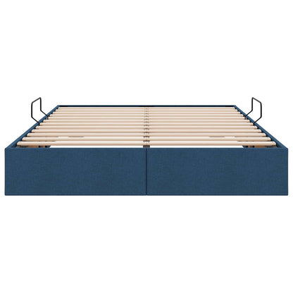 Letto ottomano con archiviazione Blu 140 x 190 cm Tessuto | homemem39