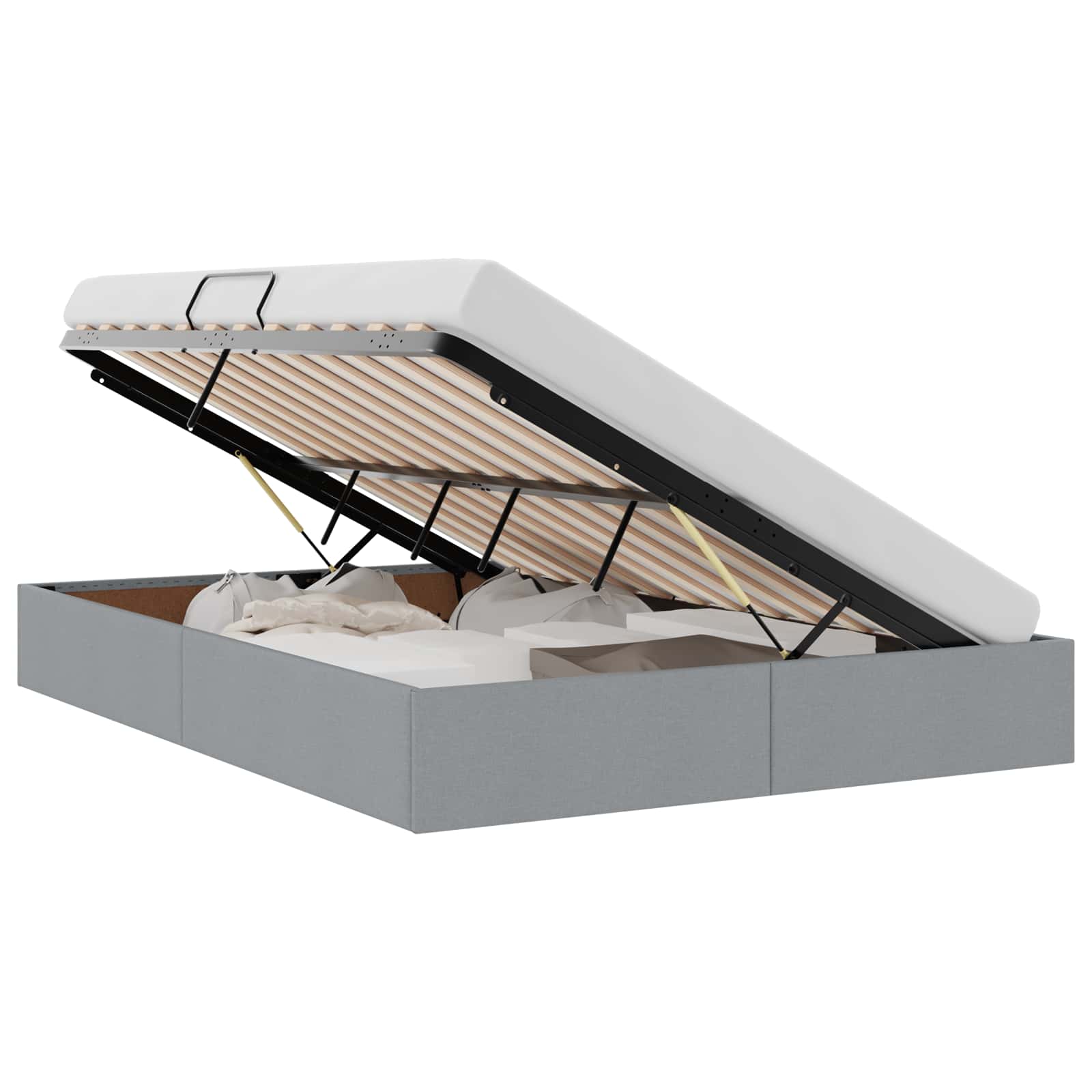 Letto ottomano Grigio chiaro 140 x 200 cm Tessuto | homemem39