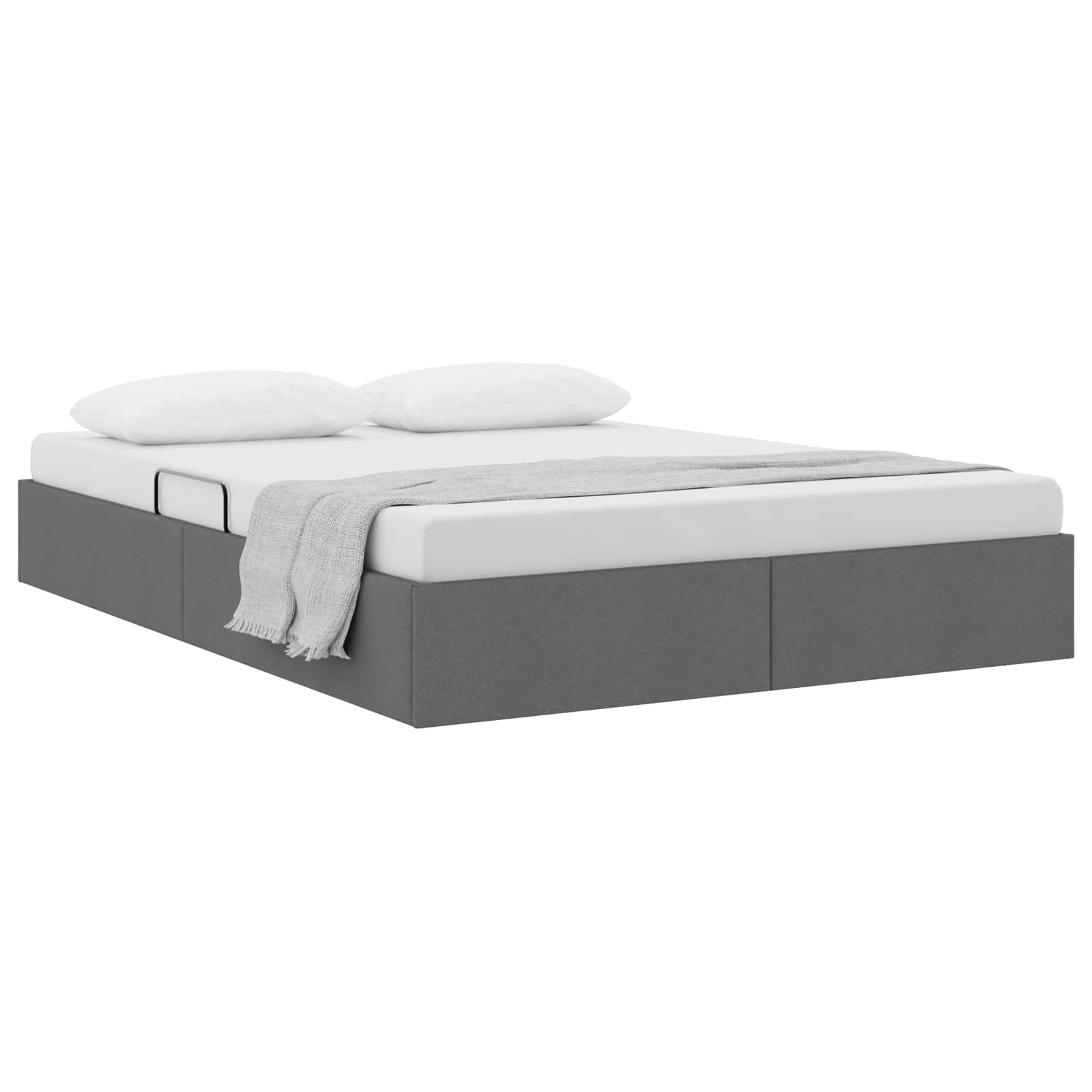 Letto ottomano Grigio scuro 140 x 200 cm Tessuto | homemem39