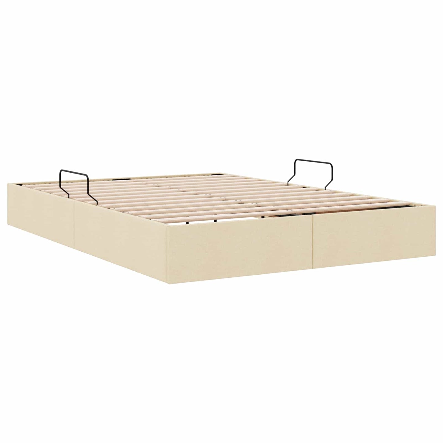Letto ottomano con archiviazione Crema 140 x 200 cm Tessuto | homemem39