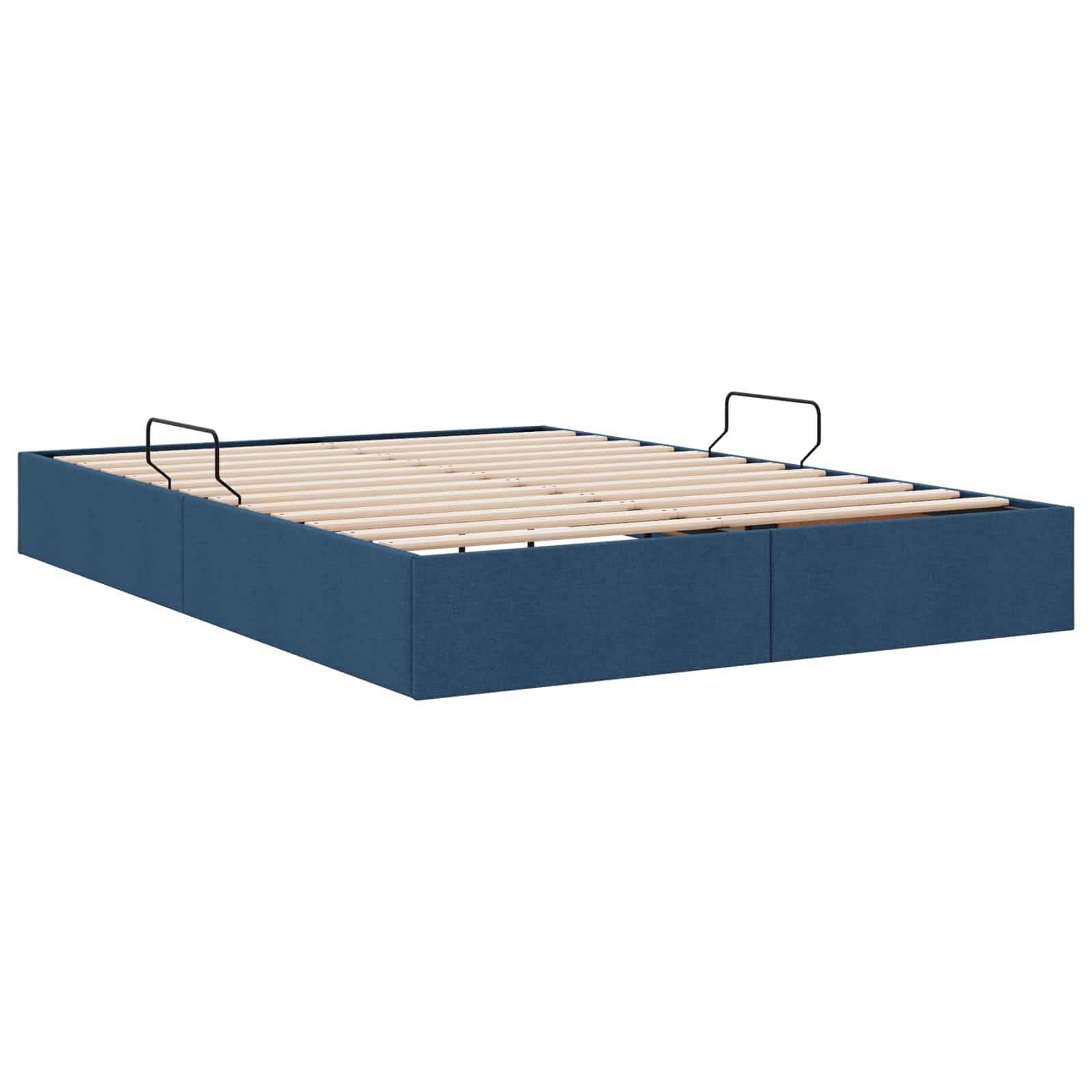 Letto ottomano con archiviazione Blu 140 x 200 cm Tessuto | homemem39