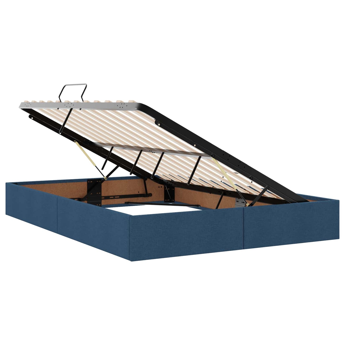 Letto ottomano con archiviazione Blu 140 x 200 cm Tessuto | homemem39