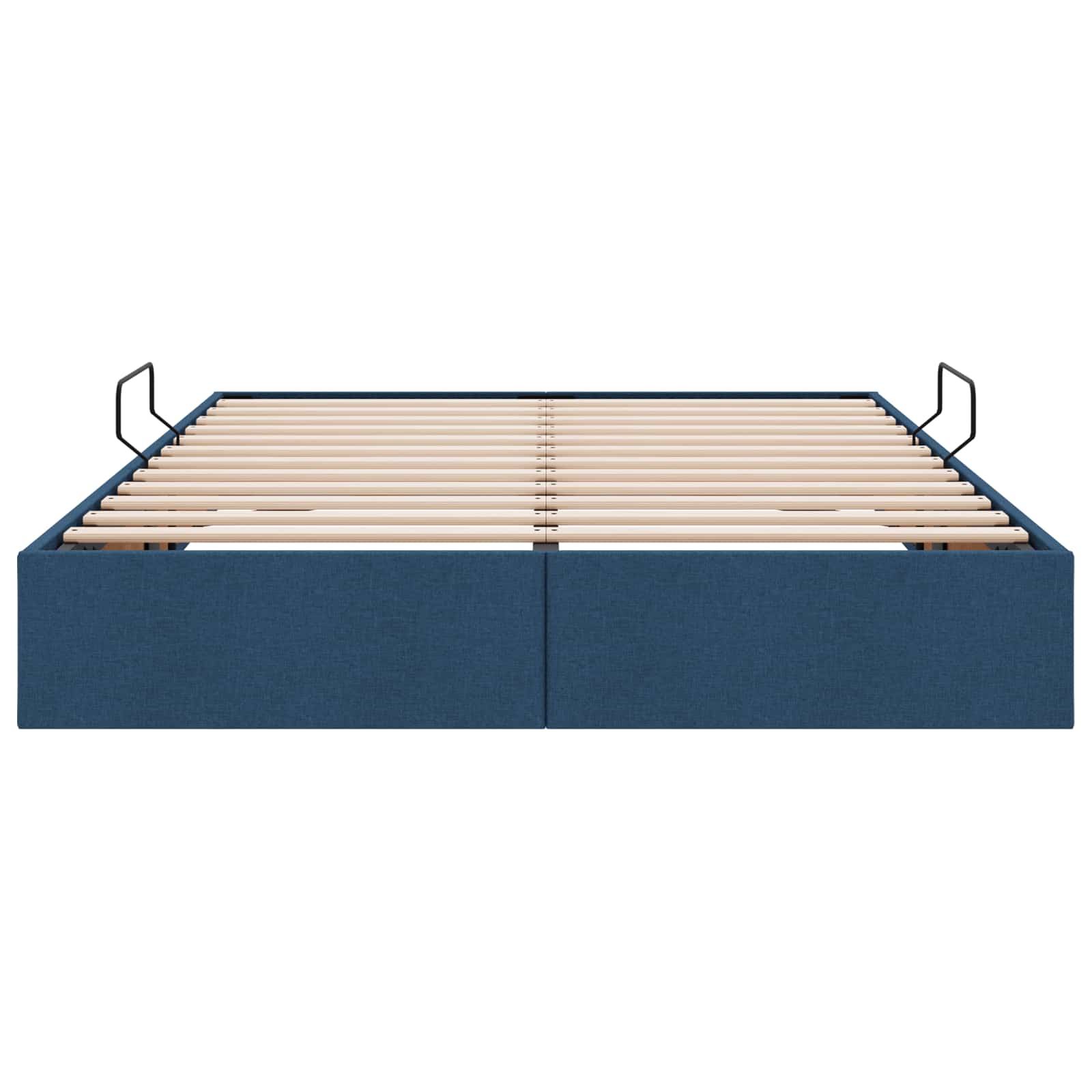 Letto ottomano con archiviazione Blu 140 x 200 cm Tessuto | homemem39
