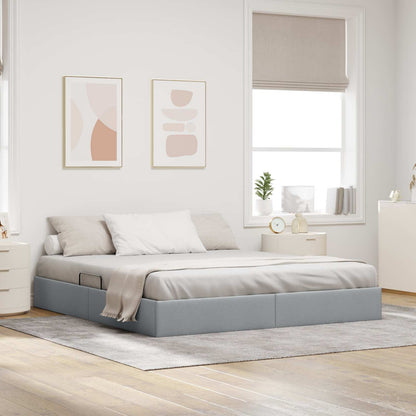 Letto ottomano Grigio chiaro 160 x 200 cm Tessuto | homemem39