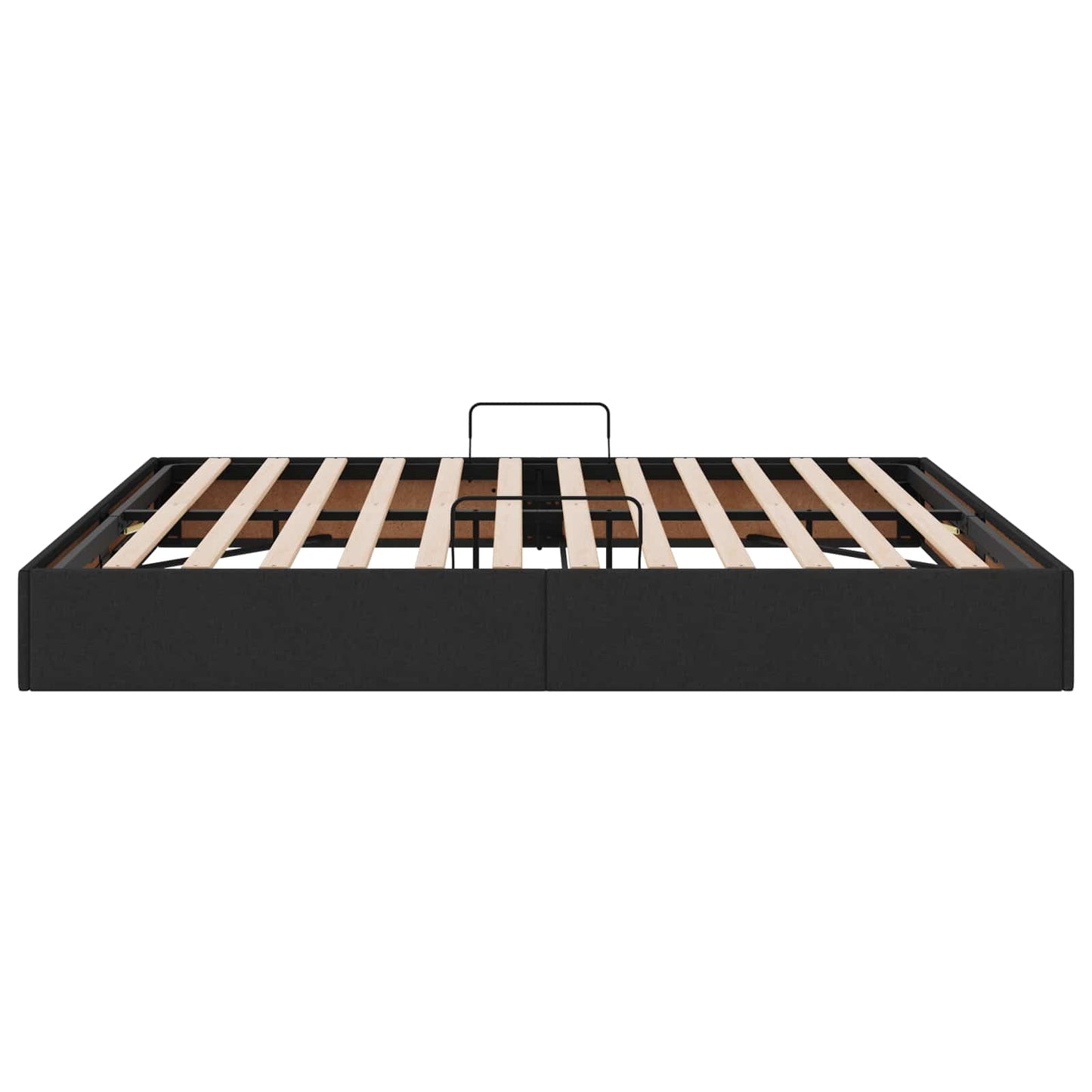 Letto ottomano con archiviazione Nero 160 x 200 cm Tessuto | homemem39
