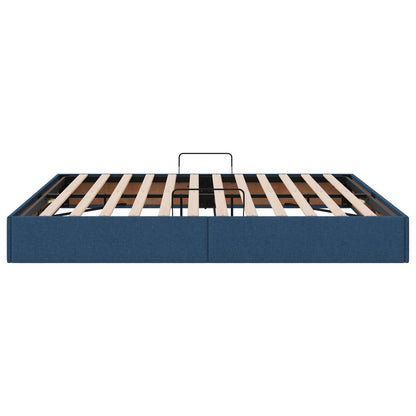 Letto ottomano con archiviazione Blu 160 x 200 cm Tessuto | homemem39