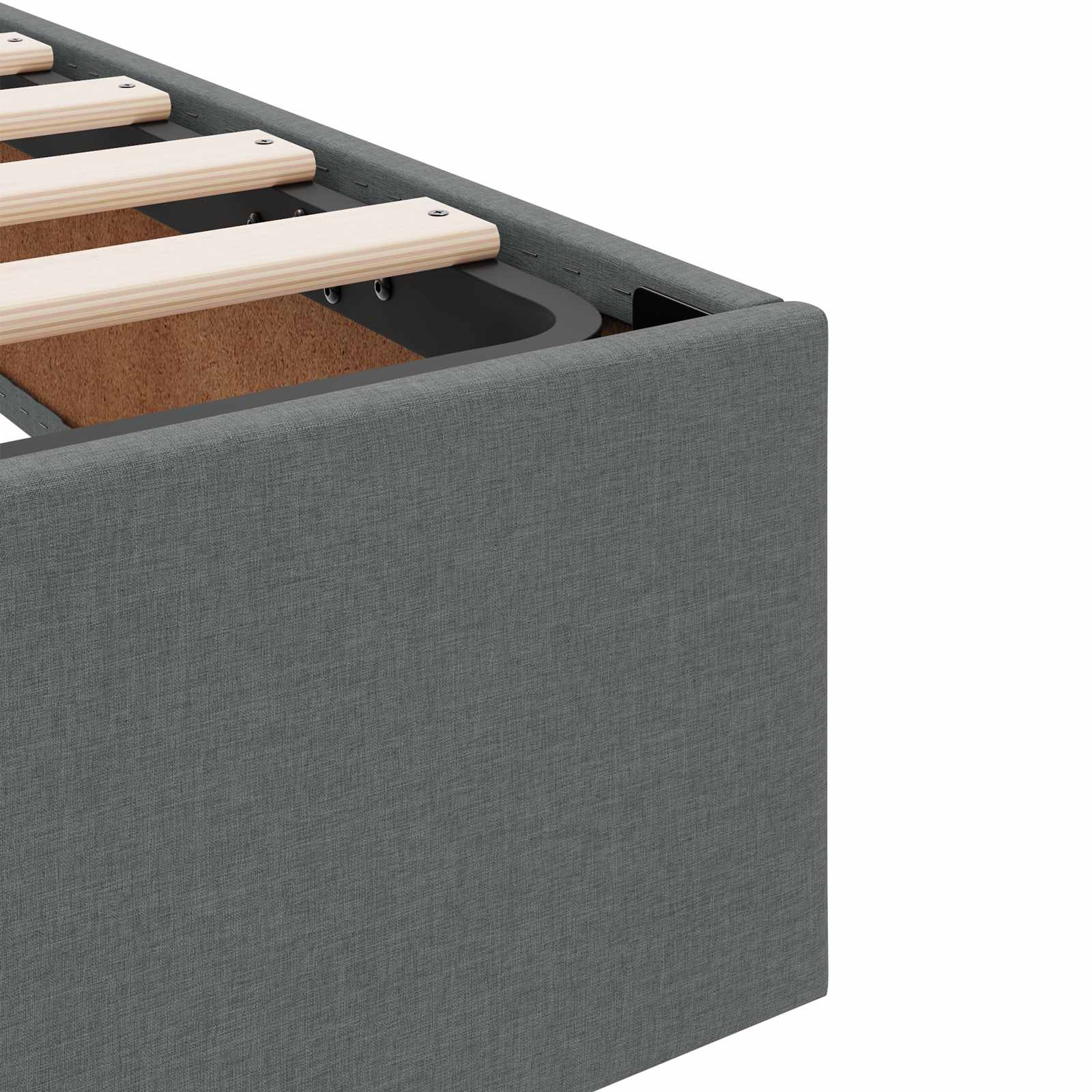 Letto ottomano Grigio scuro 180 x 200 cm Tessuto | homemem39