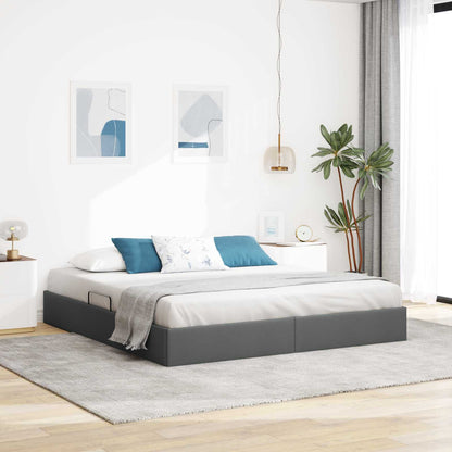 Letto ottomano Grigio scuro 180 x 200 cm Tessuto | homemem39
