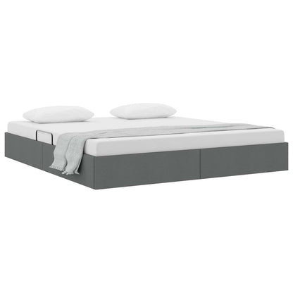 Letto ottomano Grigio scuro 180 x 200 cm Tessuto | homemem39