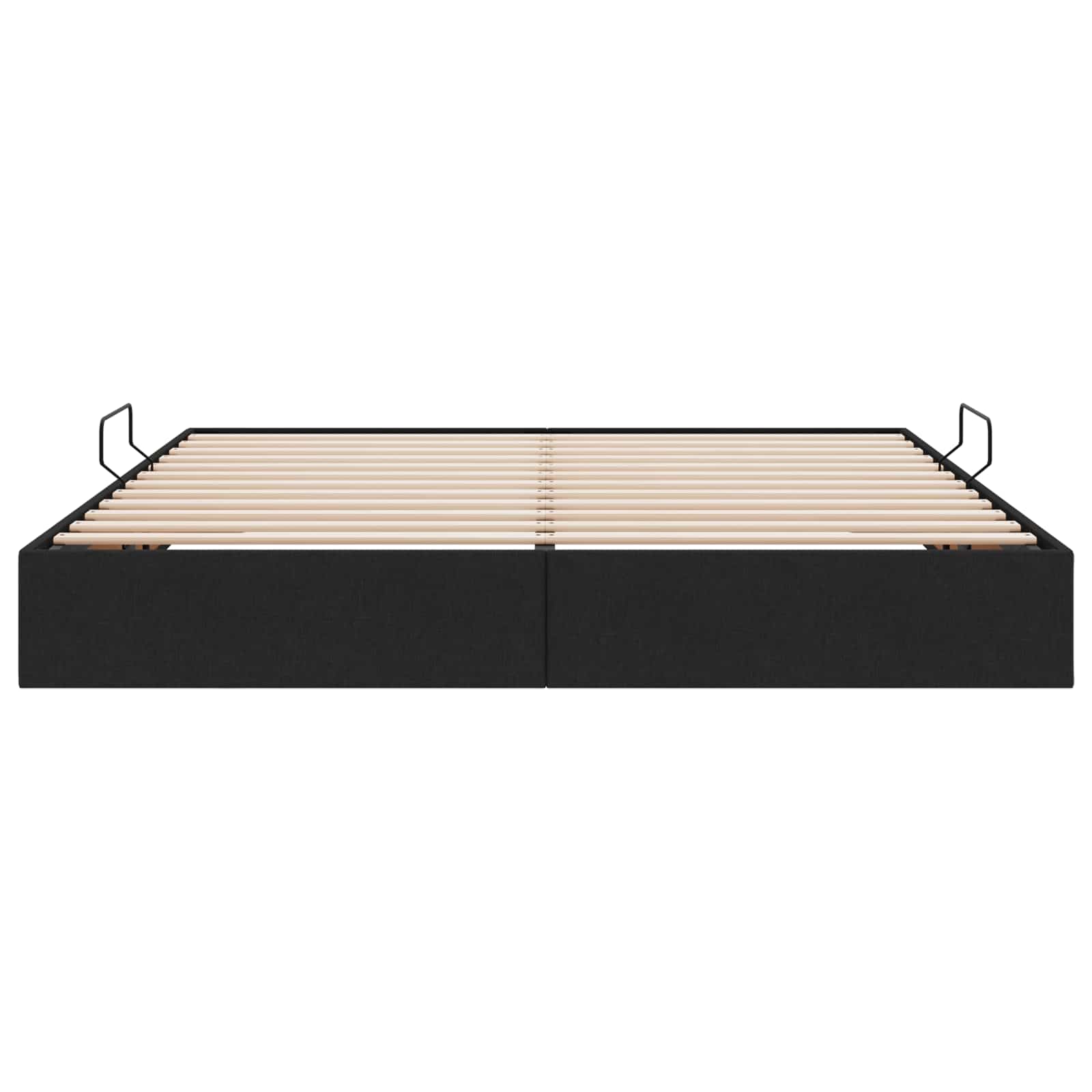 Letto ottomano con archiviazione Nero 180 x 200 cm Tessuto | homemem39