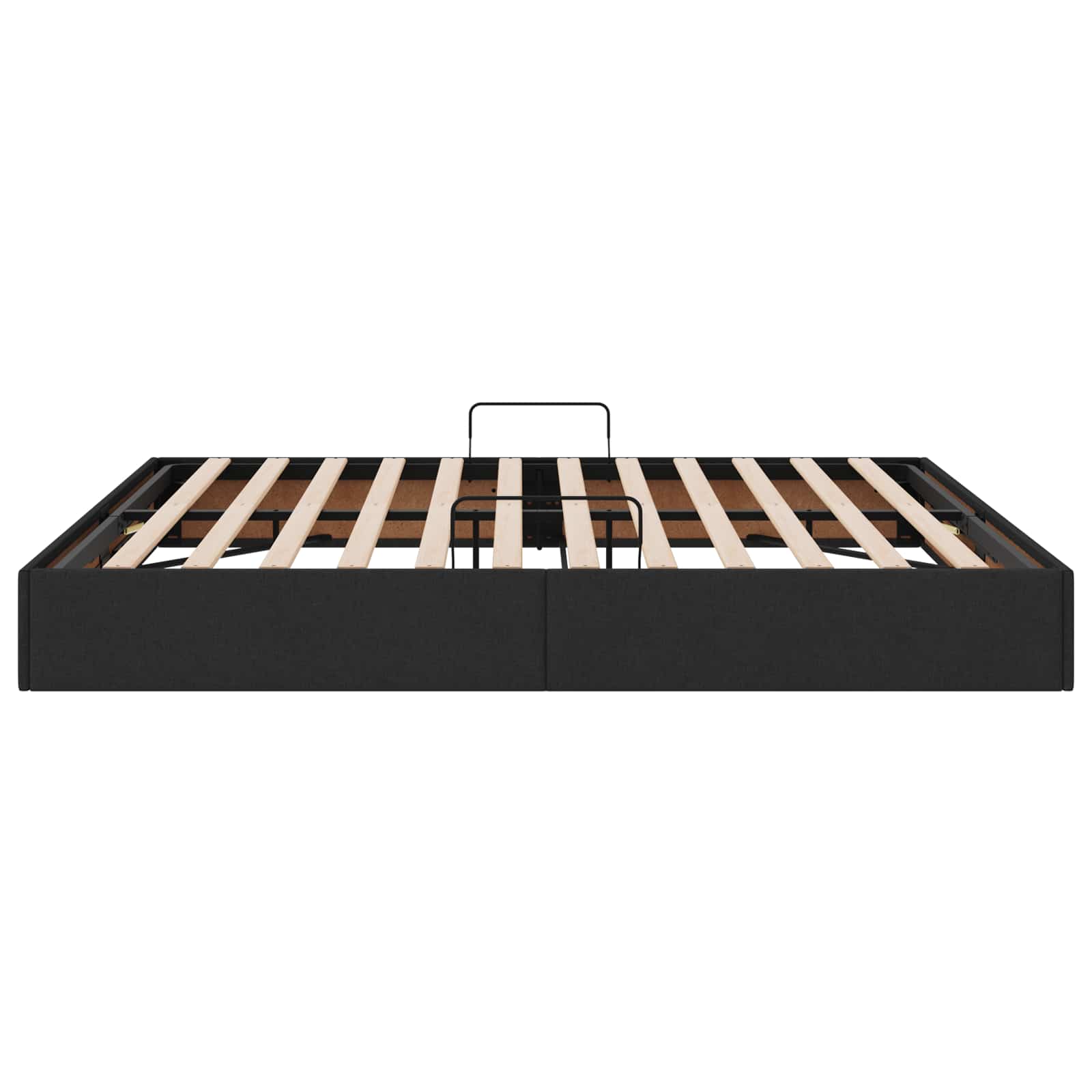 Letto ottomano con archiviazione Nero 180 x 200 cm Tessuto | homemem39