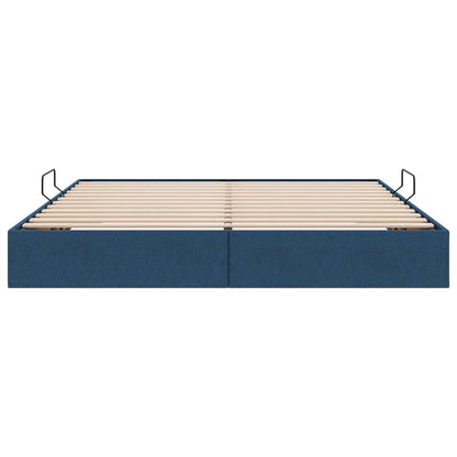 Letto ottomano con archiviazione Blu 180 x 200 cm Tessuto | homemem39