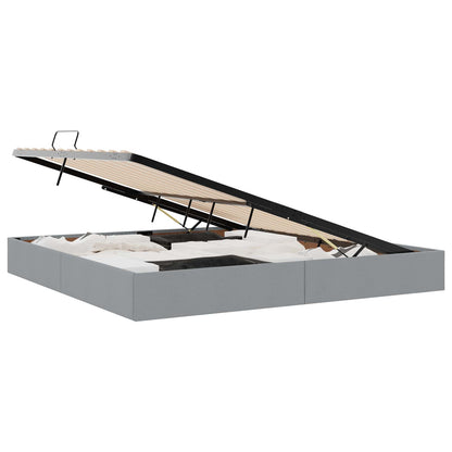 Letto ottomano Grigio chiaro 200 x 200 cm Tessuto | homemem39
