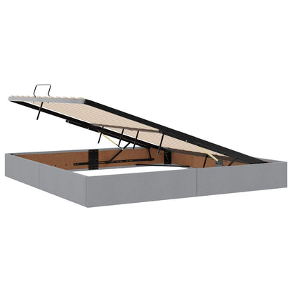 Letto ottomano Grigio chiaro 200 x 200 cm Tessuto | homemem39