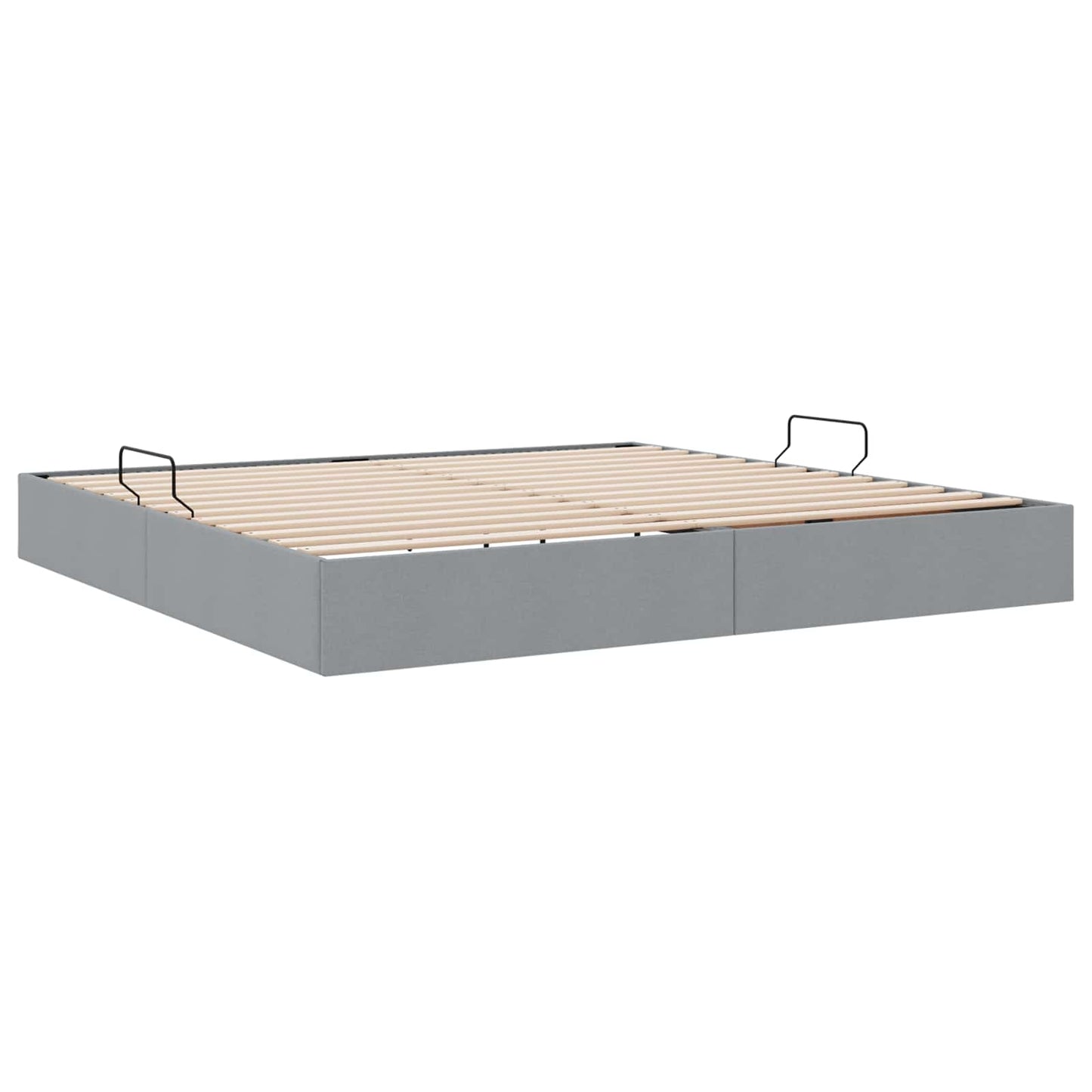 Letto ottomano Grigio chiaro 200 x 200 cm Tessuto | homemem39
