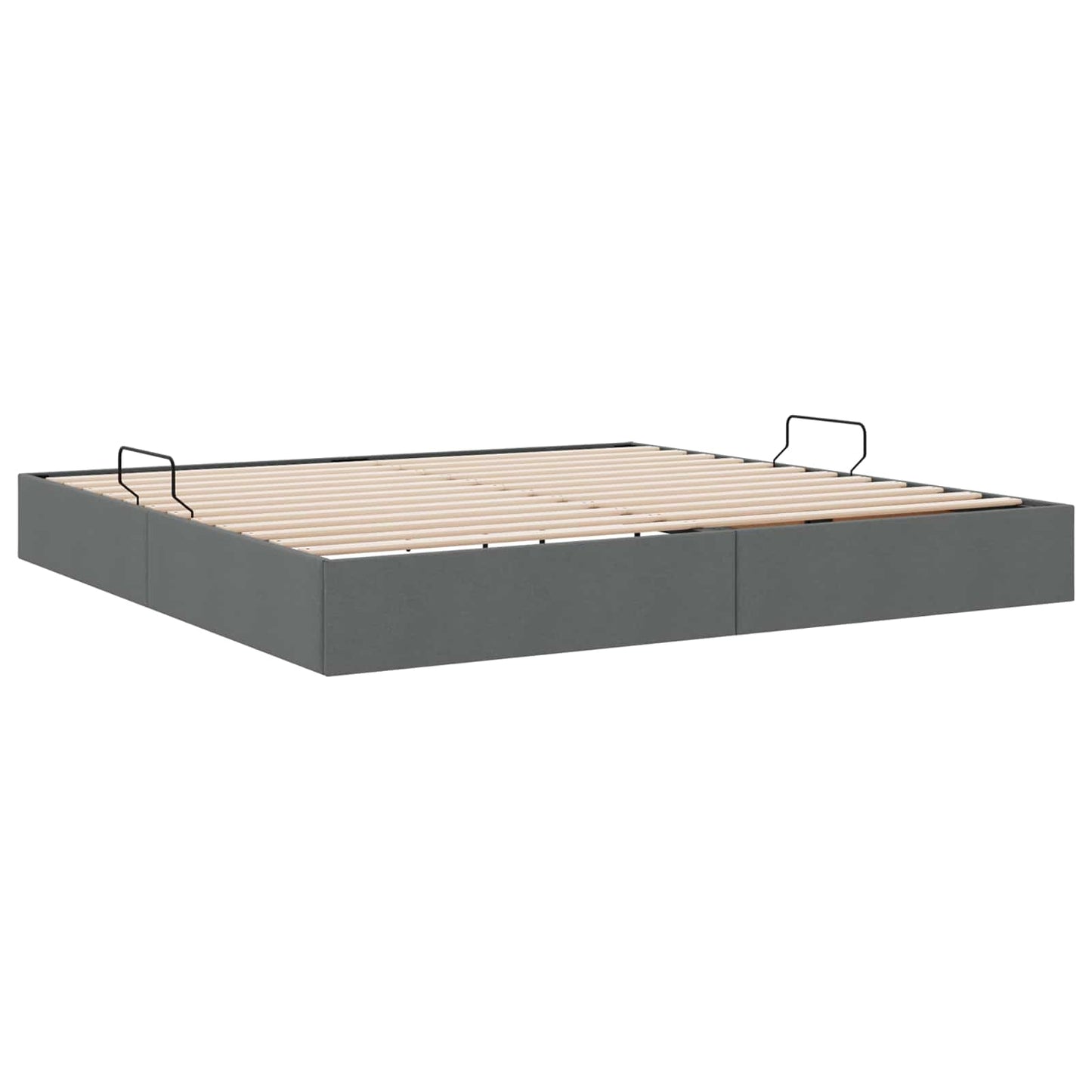 Letto ottomano Grigio scuro 200 x 200 cm Tessuto | homemem39