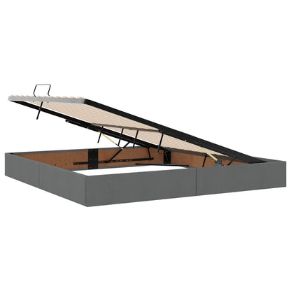 Letto ottomano Grigio scuro 200 x 200 cm Tessuto | homemem39