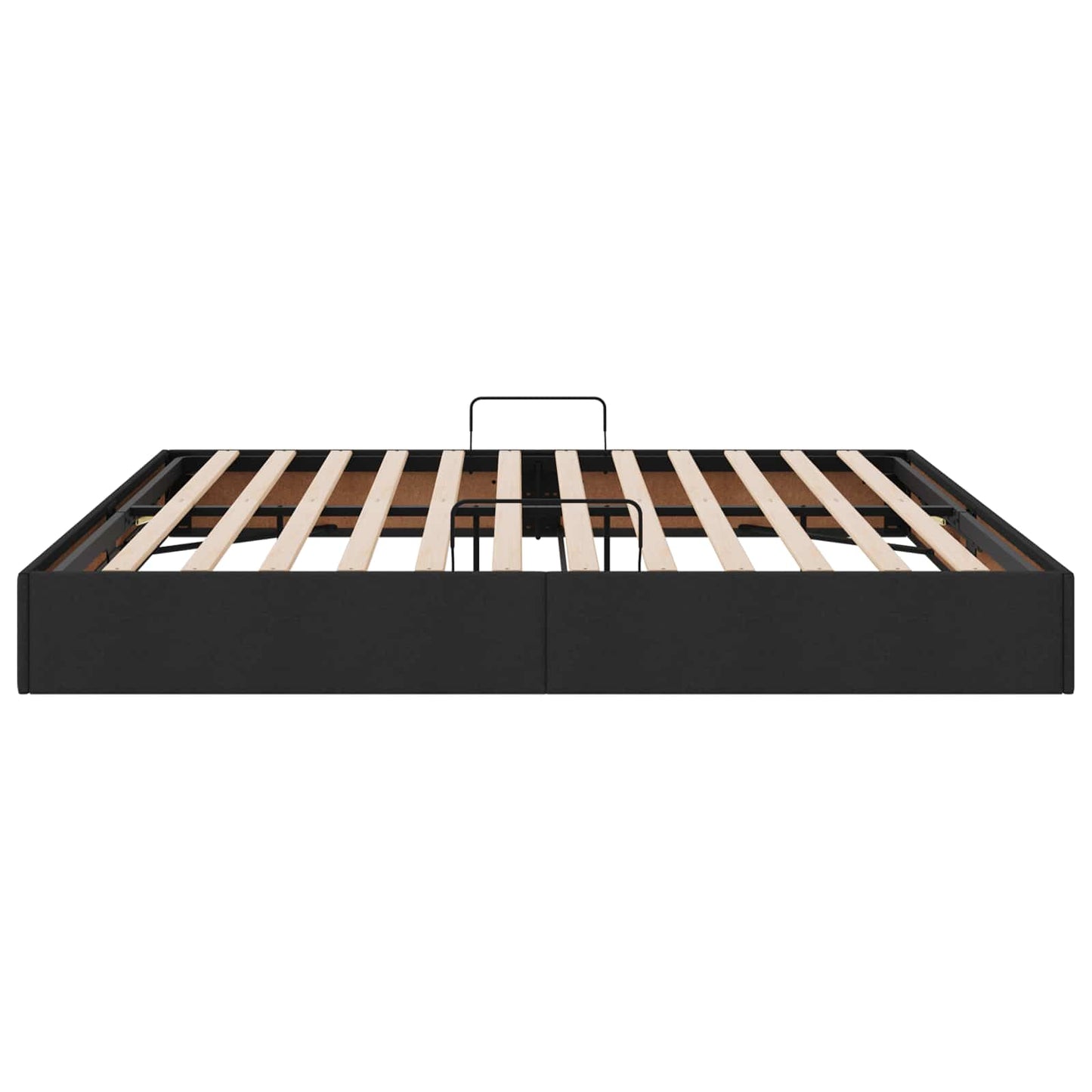 Letto ottomano con archiviazione Nero 200 x 200 cm Tessuto | homemem39