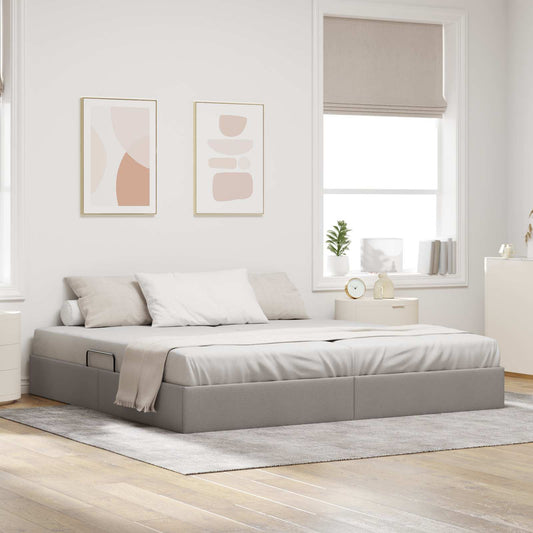 Letto ottomano con archiviazione Talpa 200 x 200 cm Tessuto - homemem39