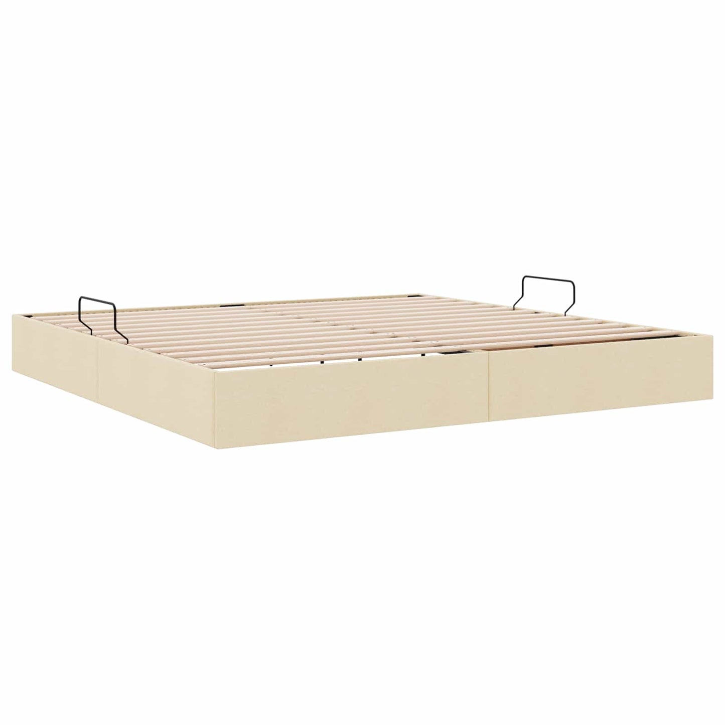 Letto ottomano con archiviazione Crema 200 x 200 cm Tessuto | homemem39