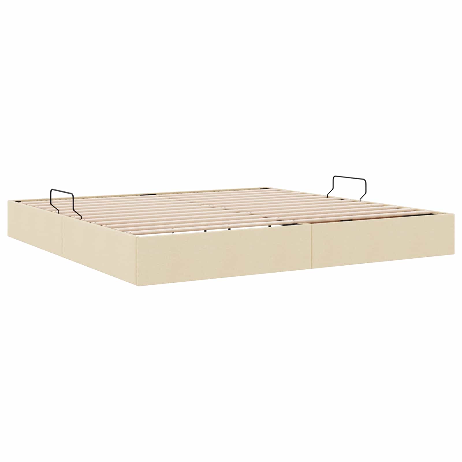 Letto ottomano con archiviazione Crema 200 x 200 cm Tessuto | homemem39
