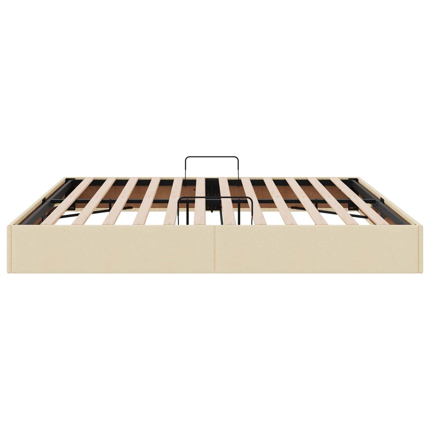 Letto ottomano con archiviazione Crema 200 x 200 cm Tessuto | homemem39