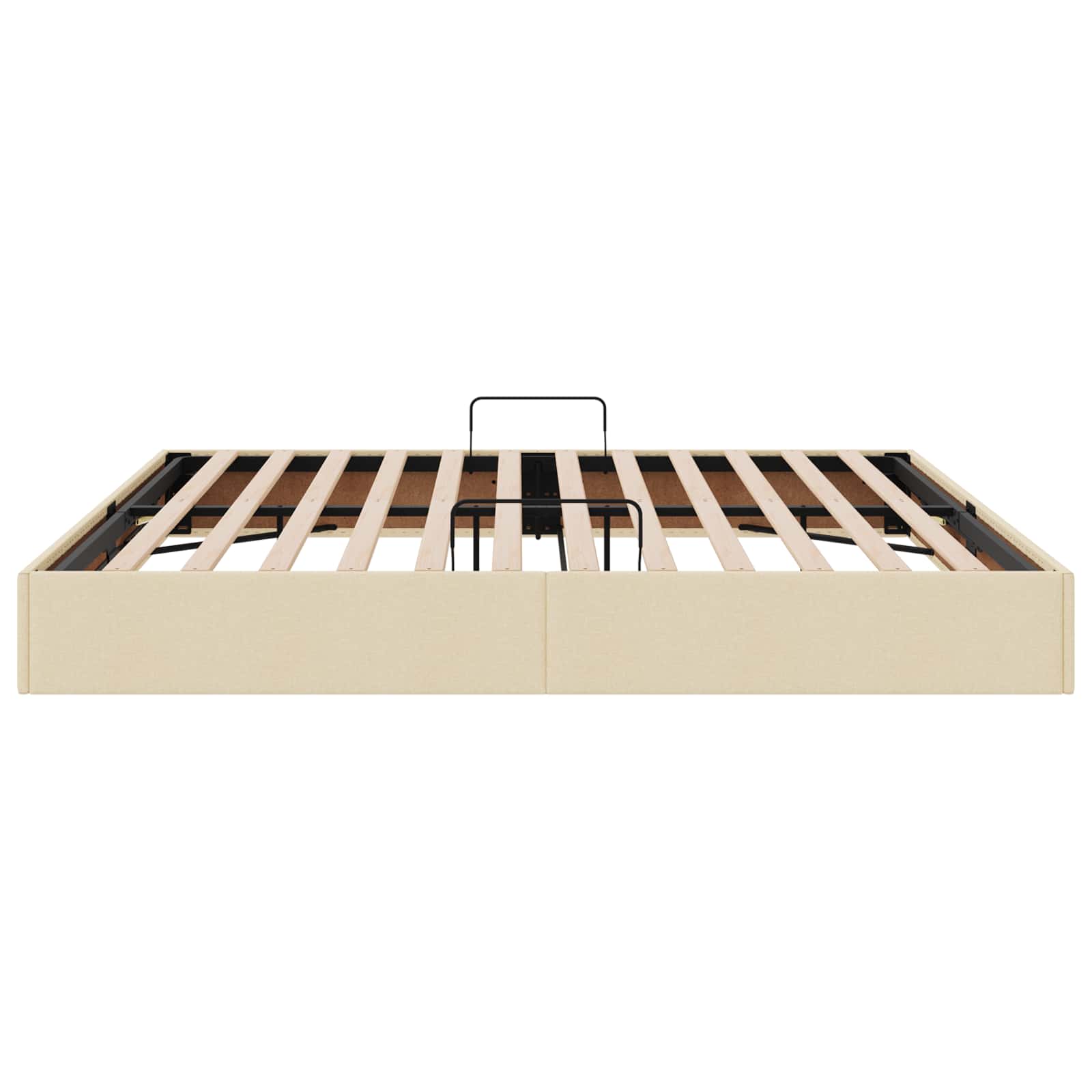 Letto ottomano con archiviazione Crema 200 x 200 cm Tessuto | homemem39