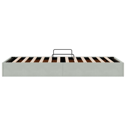 Letto ottomano Grigio Chiaro 90 x 190 cm Velluto | homemem39