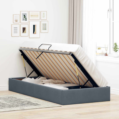 Letto ottomano Grigio Scuro 90 x 190 cm Velluto | homemem39
