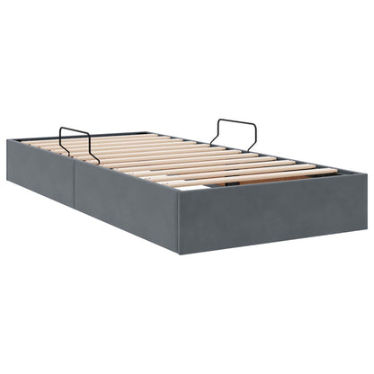 Letto ottomano Grigio Scuro 90 x 190 cm Velluto | homemem39