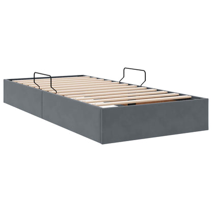 Letto ottomano Grigio Scuro 90 x 190 cm Velluto | homemem39