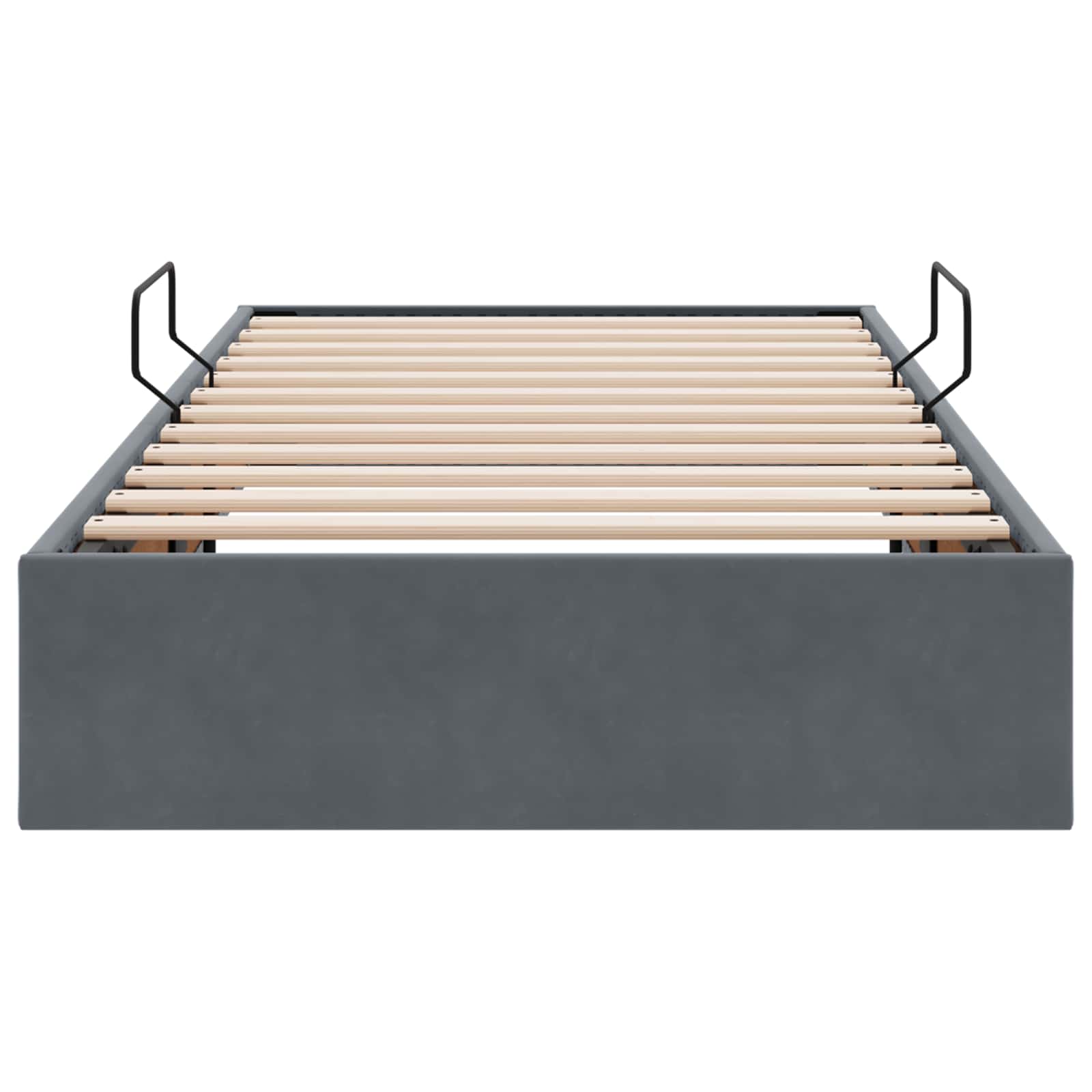 Letto ottomano Grigio Scuro 90 x 190 cm Velluto | homemem39