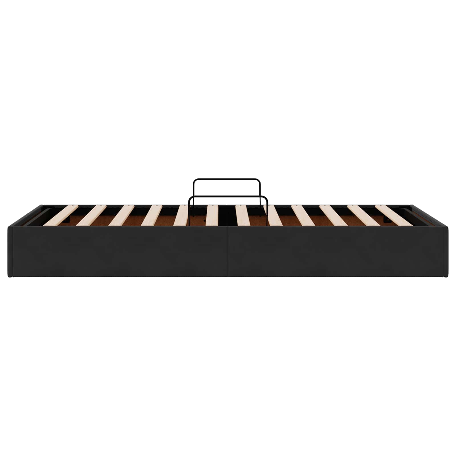 Letto ottomano con archiviazione Nero 90 x 190 cm Velluto | homemem39