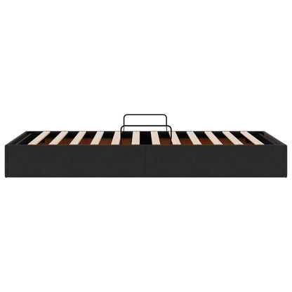 Letto ottomano con archiviazione Nero 90 x 190 cm Velluto | homemem39