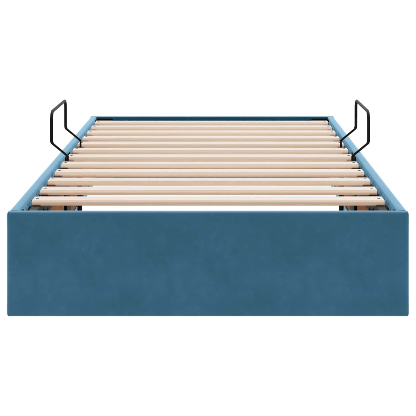 Letto ottomano con archiviazione Blu Scuro 90 x 190 cm Velluto | homemem39