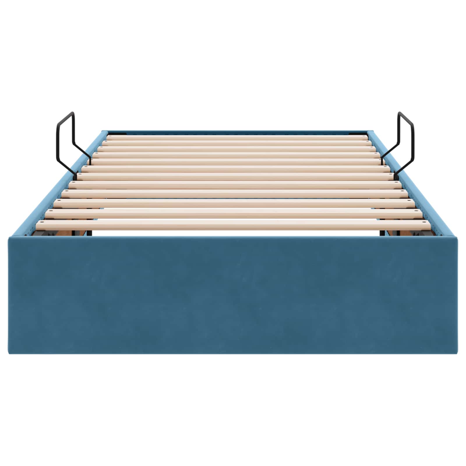 Letto ottomano con archiviazione Blu Scuro 90 x 190 cm Velluto | homemem39