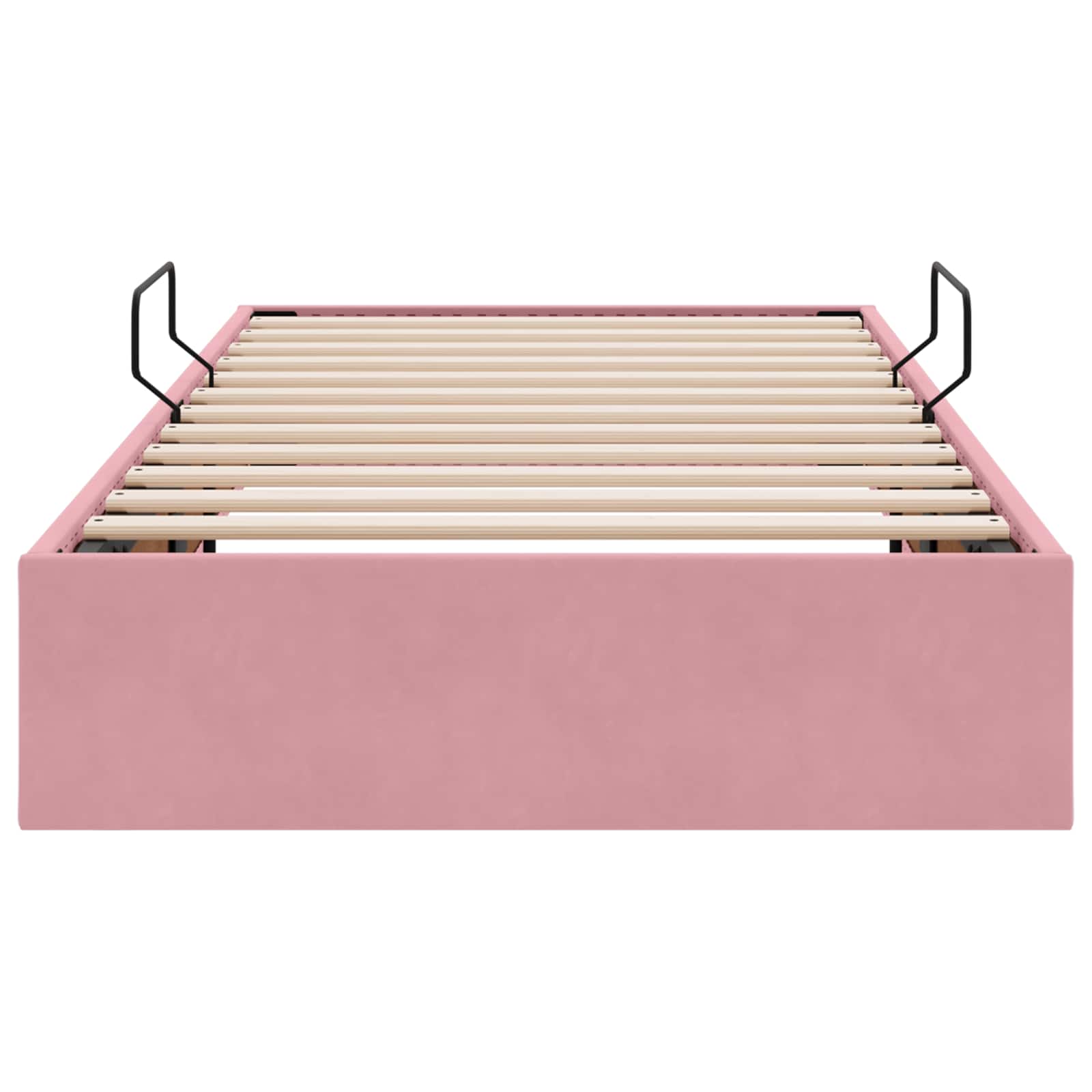 Letto ottomano con archiviazione Rosa 90 x 190 cm Velluto | homemem39