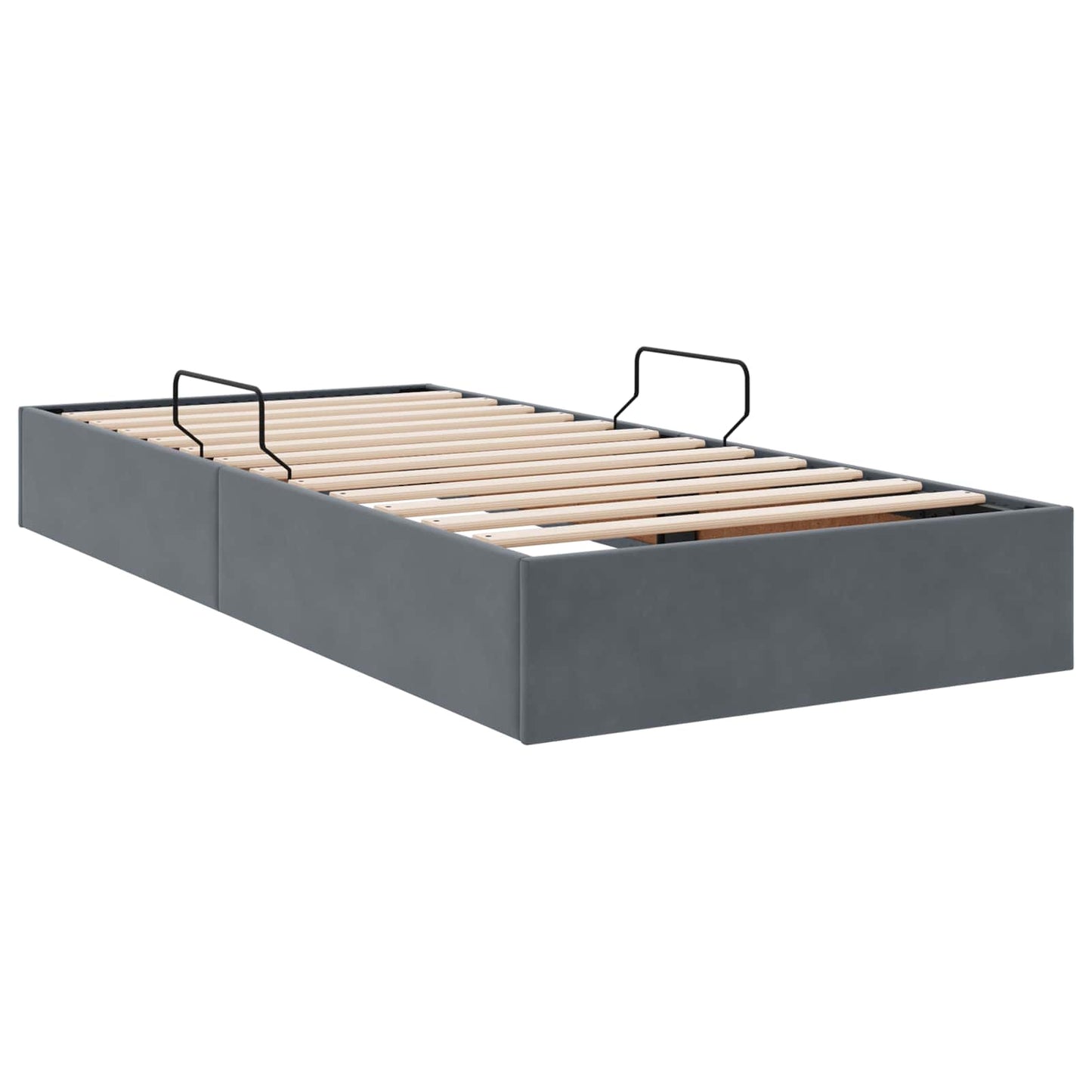 Letto ottomano Grigio Scuro 90 x 200 cm Velluto | homemem39