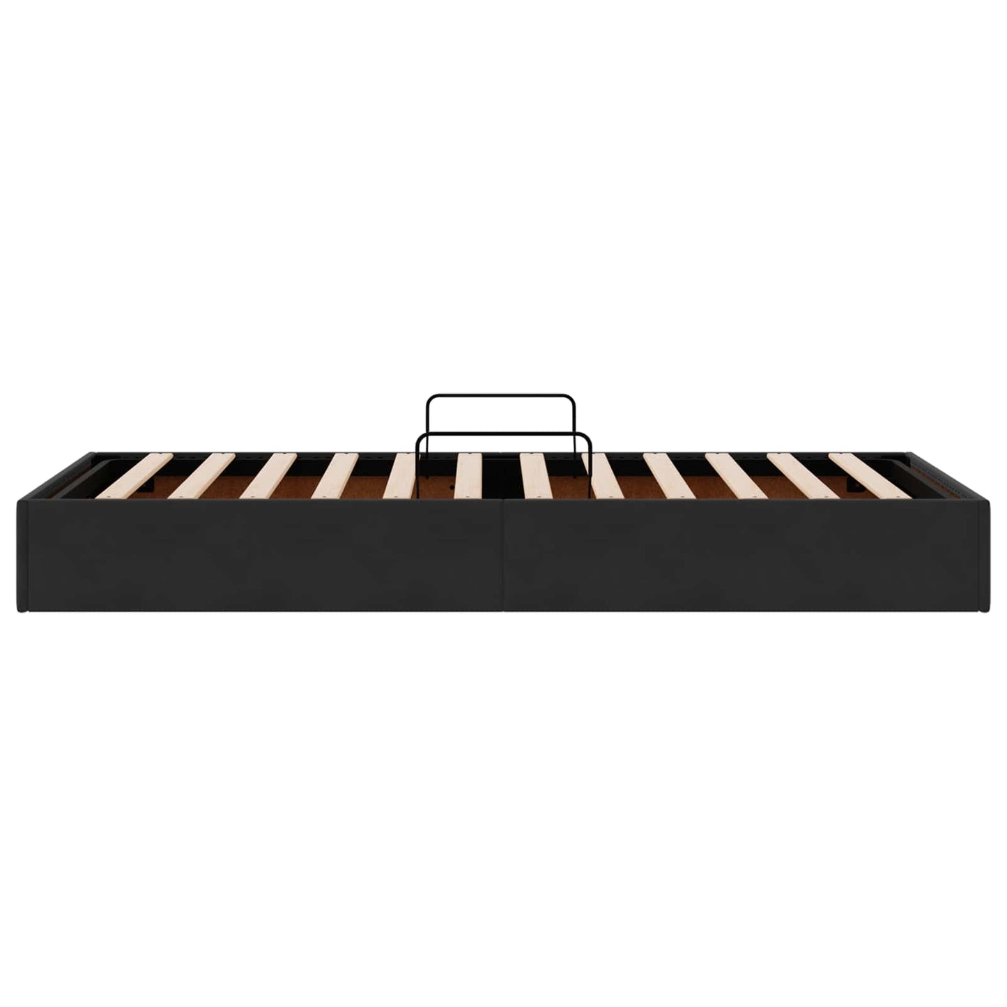 Letto ottomano con archiviazione Nero 90 x 200 cm Velluto | homemem39