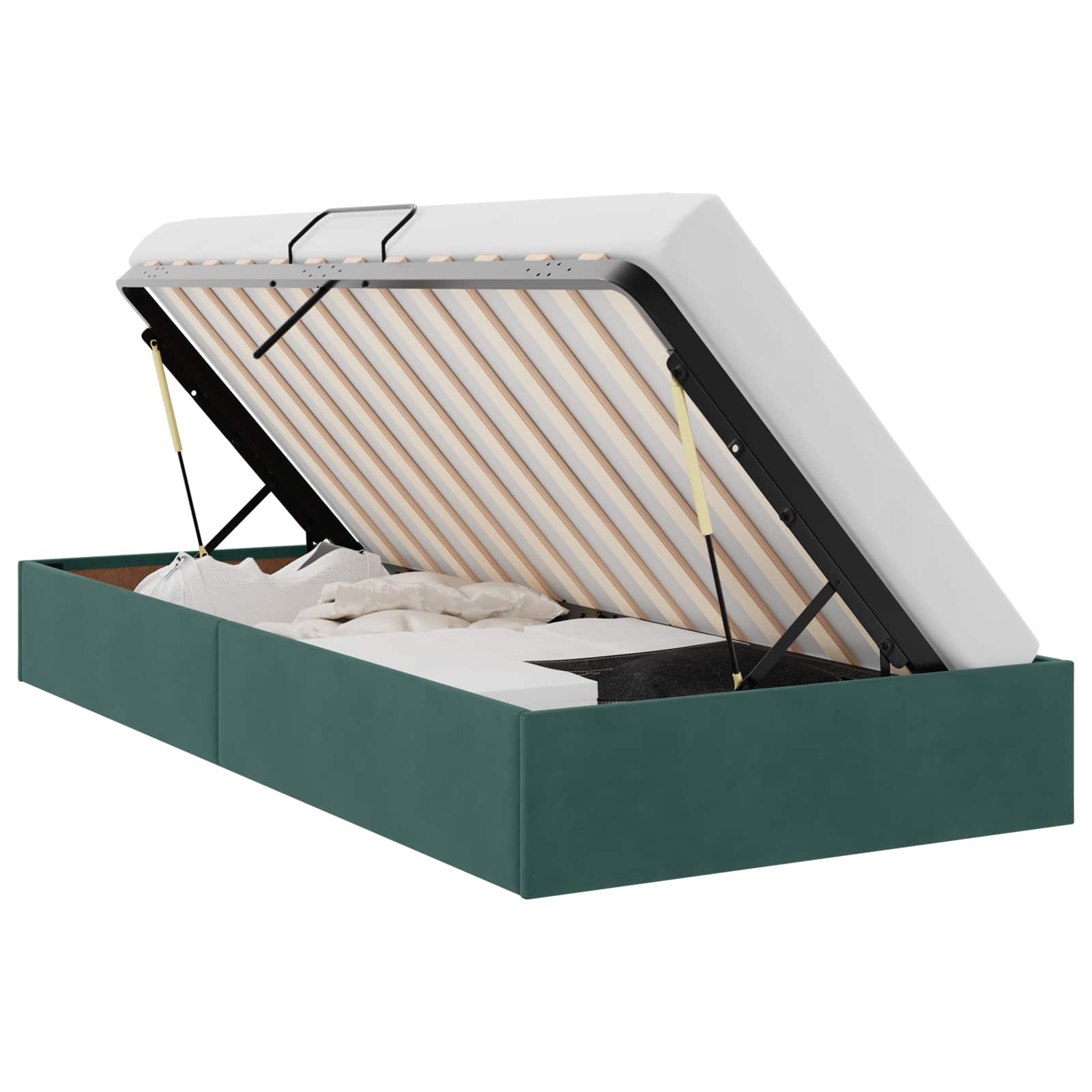 Letto ottomano Verde Scuro 90 x 200 cm Velluto | homemem39