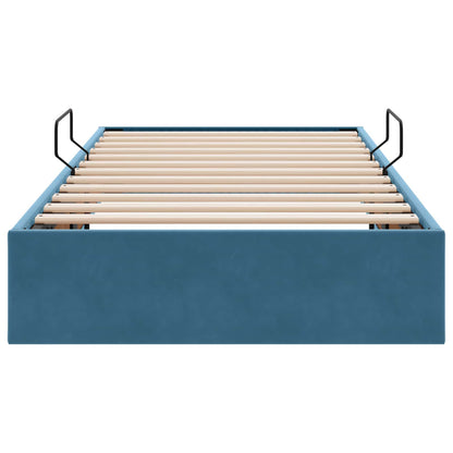 Letto ottomano con archiviazione Blu Scuro 90 x 200 cm Velluto | homemem39