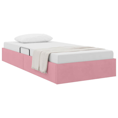 Letto ottomano con archiviazione Rosa 90 x 200 cm Velluto | homemem39