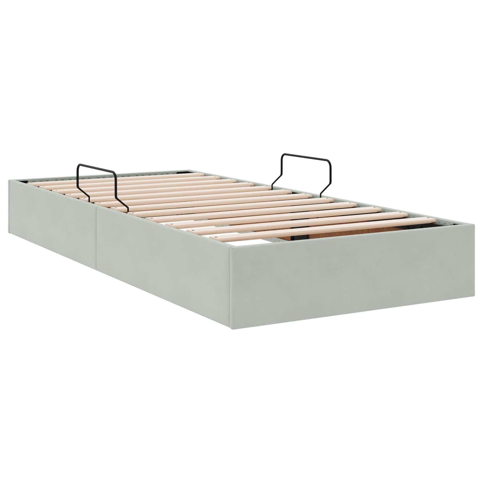 Letto ottomano Grigio Chiaro 100 x 200 cm Velluto | homemem39