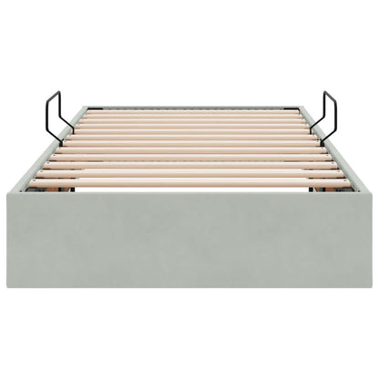 Letto ottomano Grigio Chiaro 100 x 200 cm Velluto | homemem39